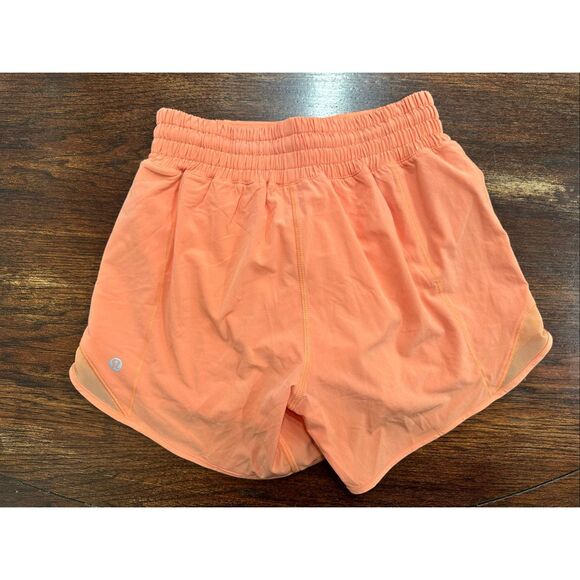 Lululemon Hotty Hot Coral Orange High Rise Shorts With Brief Size 2 - Picture 6 of 6